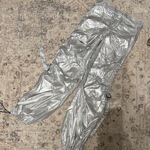 Zara Silver Metallic Pants